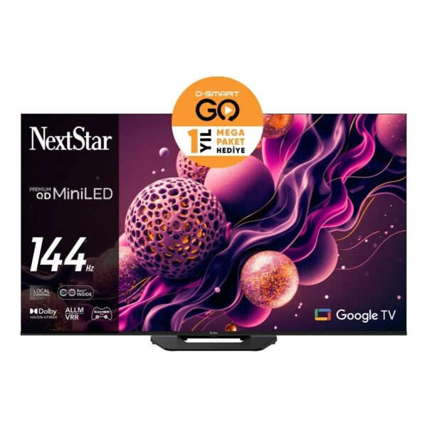 Nextstar YE-65IDWP14 65” 165 Ekran 4K Ultra HD 144Hz Google Premium QD Super MiniLED TV
