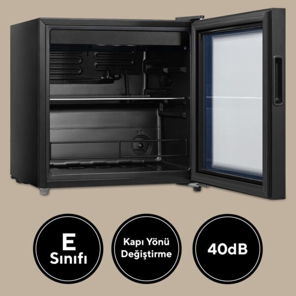 KUMTEL 44L HMB-60 Mini Buzdolabı E Enerji Sınıfı Siyah Renk Büro Tipi Kullanım İçin