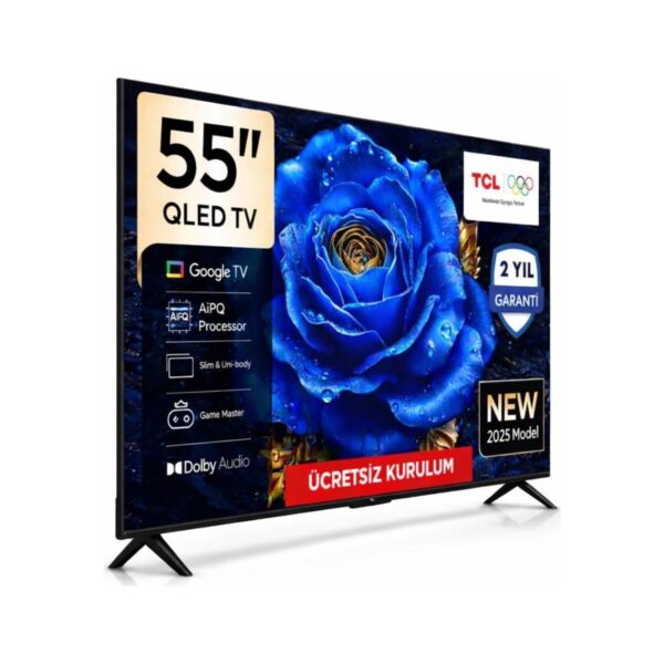 TCL 55T61C 55″ 140 Ekran Uydu Alıcılı 4K Ultra HD Google Smart QLED TV