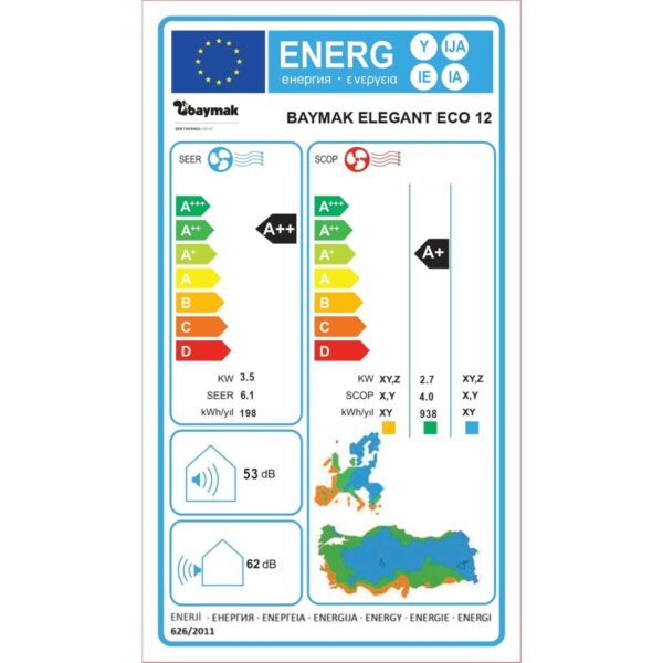 Baymak Elegant Eco 12000 Btu Inverter Duvar Tipi Klima