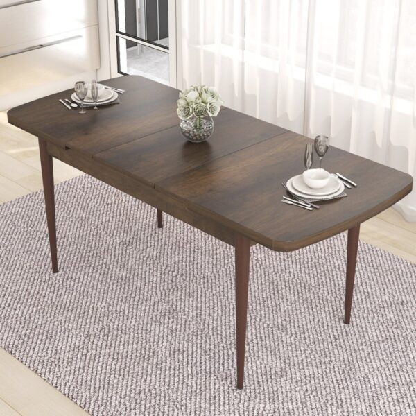 Concept Are Serisi, 80X132 Açılabilir Mdf Masa, Barok Ahşap Desenli Mutfak Masa Takımı, 6 Sandalye