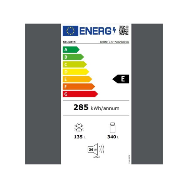 Grundig Gpkne 477 E Enerji Sınıfı 477 L Duo-No Frost Alttan Donduruculu Buzdolabı Beyaz