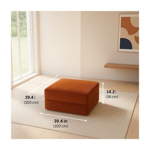 MONAMI Dechome Yeny Fitilli Kadife | Köşe Koltuk | 200X200 Köşe Takımı | Modüler Köşe Takımı | Yataklı L Koltuk | Fitilli Kadife | Kılıflar Yıkanabilir