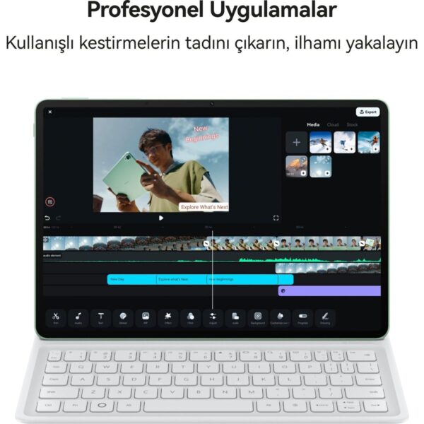 Huawei Yeni (2026) MatePad 11.5S Ultra Net PaperMatte Ekran 12GB 256GB Yeşil + Ayrılabilir Klavye