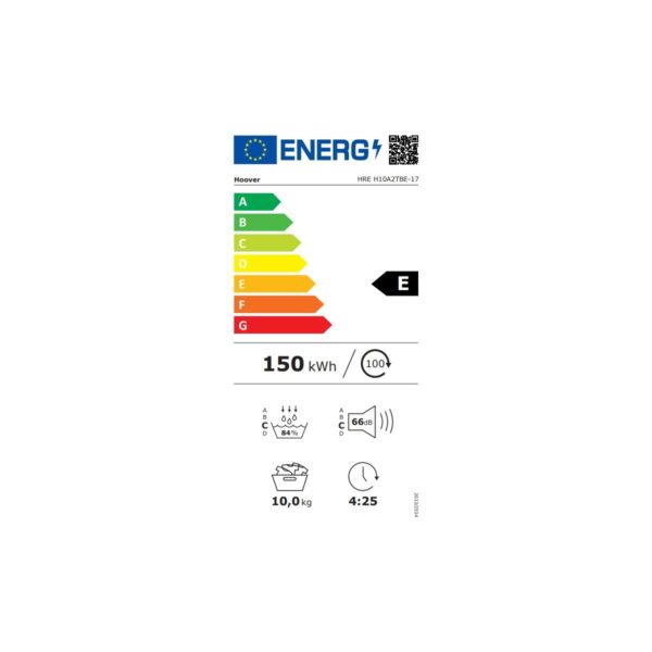 Hoover HREH 10A2TBE-17 10 kg Wi-Fi Bağlantılı Isı Pompalı Kurutma Makinesi E Enerji Sınıfı ile Yüksek Kapasite
