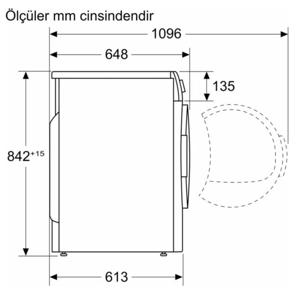 BOSCH WQK242C0TR Serie 6 Isı Pompalı Kurutma Makinesi 9 kg A+++ Enerji Sınıfı Beyaz Renk