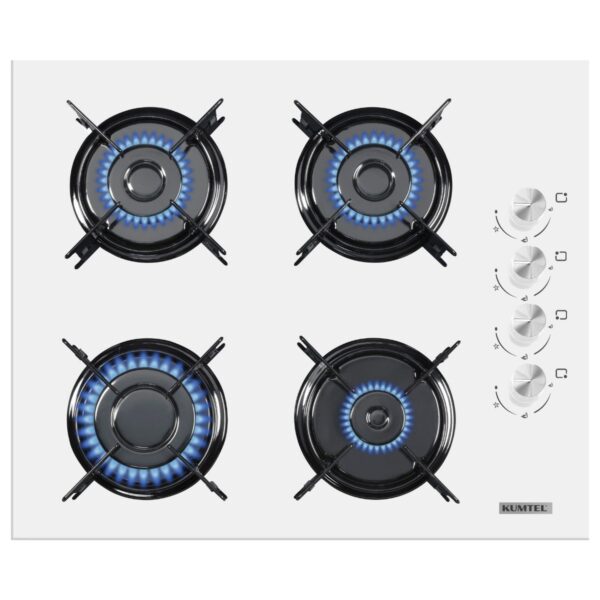 Kumtel Home Plus Beyaz Cam Ankastre Set
