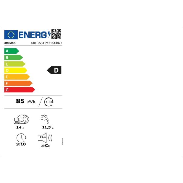 Grundig Gpdf 6742 I D Enerji Sınıfı 14 Kişilik 6 Programlı Bulaşık Makinesi Gri